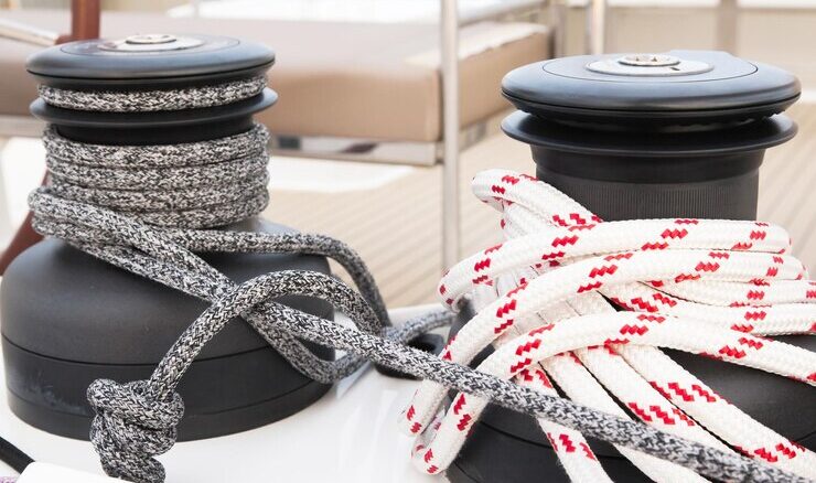 yacht with ropes